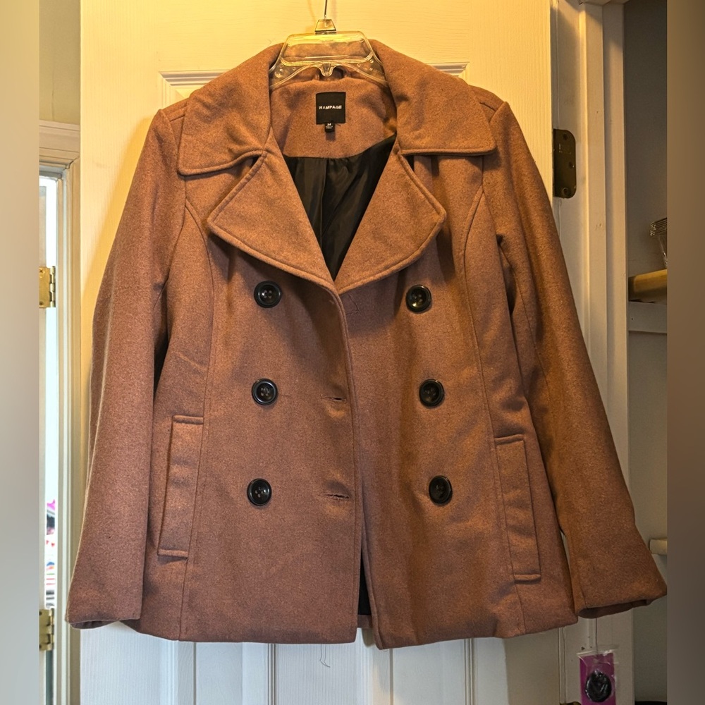 Cream pea coat